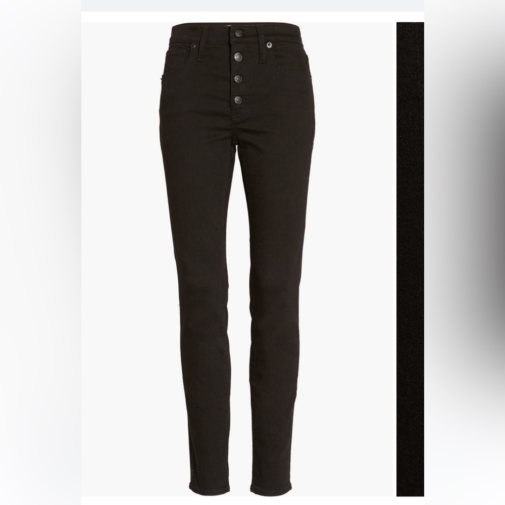 NWT - Madewell Size 27 mid rise 9” skinny jeans in Black Frost